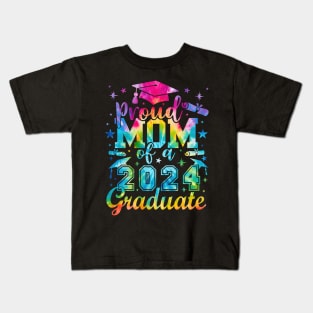 Proud Mom of a 2024 Graduate graphic Tie-Dye Kids T-Shirt